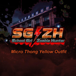 School Girl/Zombie Hunter Micro Thong Yellow Outfit