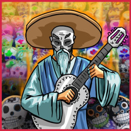 The Keeper of 4 Elements Day of the Dead Monk Avatar