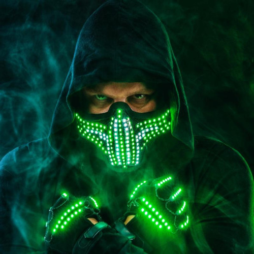 Brain Breaker Hoodie Neon Maskeli Ninja Gamer Avatar